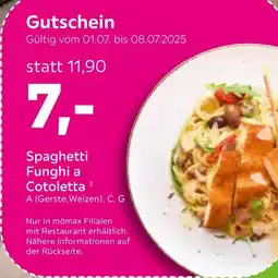 Mömax Spaghetti funghi a cotoletta Angebot