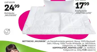 Mömax Bettdecke „wildseide“ oder kopfpolster „martha luise“ Angebot