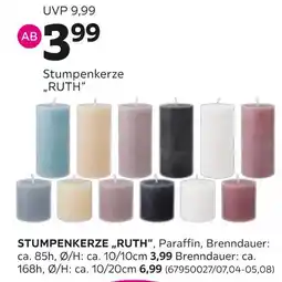 Mömax Stumpenkerze „ruth“ Angebot