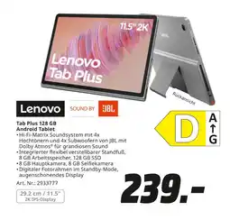 MediaMarkt Lenovo tab plus 128 gb android tablet Angebot