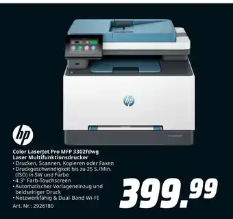 MediaMarkt Hp color laserjet pro mfp 3302fdwg Angebot