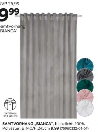 Mömax Samtvorhang bianca Angebot