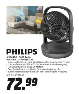 MediaMarkt Philips cx3050/01 3000 series rotation tischventilator Angebot