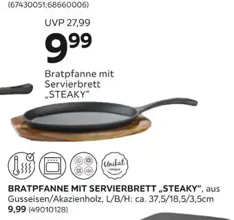 Mömax Bratpfanne mit servierbrett steaky Angebot