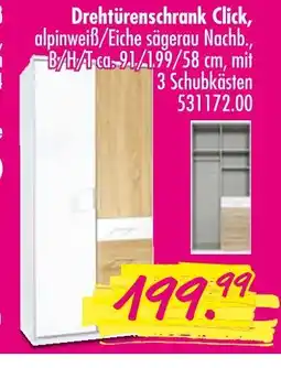 Möbel Boss Drehtürenschrank click Angebot