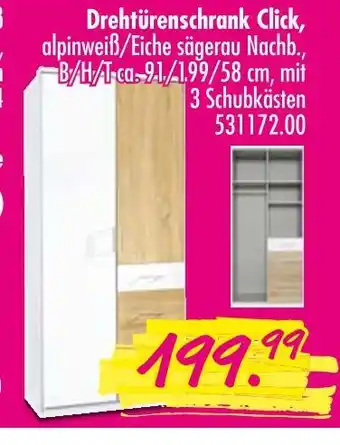 Möbel Boss Drehtürenschrank click Angebot