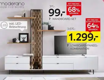 XXXLutz Moderano lowboard-paneel-kombination oder wandboard-set Angebot