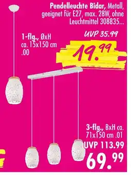 Möbel Boss Pendelleuchte bidar Angebot
