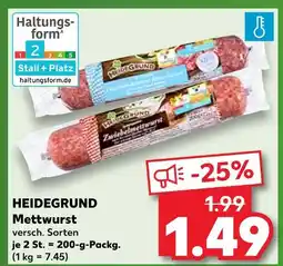 Kaufland Heidegrund mettwurst Angebot