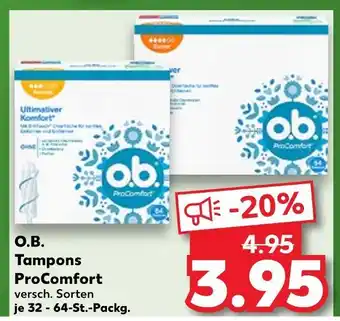 Kaufland O.b. tampons procomfort Angebot