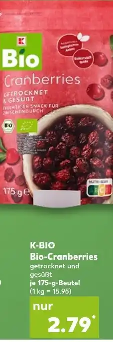Kaufland K-bio bio-cranberries Angebot