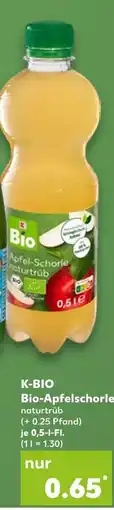 Kaufland K-bio bio-apfelschorle naturtrüb Angebot