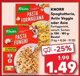 Kaufland Knorr spaghetteria, activ veggie oder asia Angebot