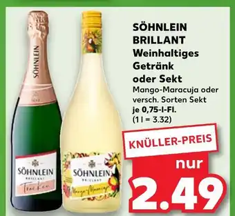 Kaufland Söhnlein brillant weinhaltiges getränk oder sekt Angebot