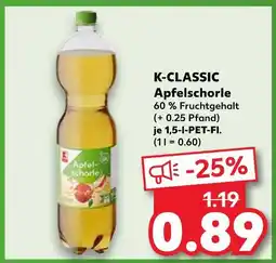 Kaufland K-classic apfelschorle Angebot