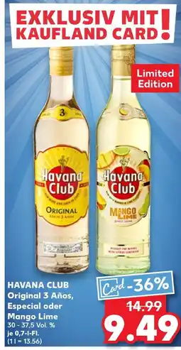 Kaufland Havana club original 3 años Angebot