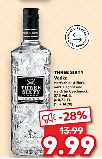Kaufland Three sixty vodka Angebot