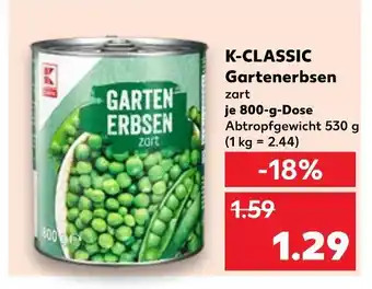 Kaufland K-classic gartenerbsen Angebot
