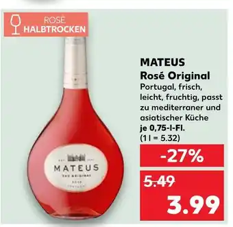 Kaufland Mateus rosé original Angebot
