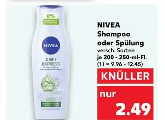 Kaufland Nivea shampoo oder spülung Angebot