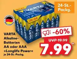 Kaufland Varta alkaline-batterien aa oder aaa Angebot