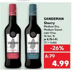 Kaufland Sandeman sherry Angebot