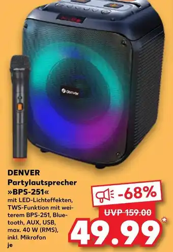 Kaufland Denver partylautsprecher bps-251 Angebot