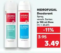 Kaufland Hidrofugal deodorant spray Angebot