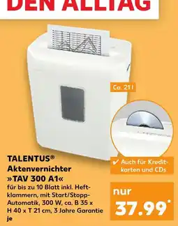 Kaufland Talentus aktenvernichter tav 300 a1 Angebot