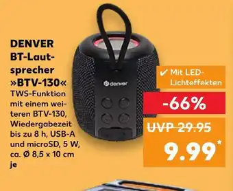 Kaufland Denver bt-lautsprecher btv-130 Angebot
