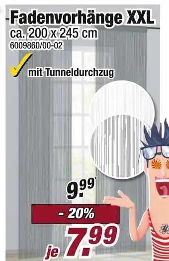 Poco Fadenvorhänge xxl Angebot