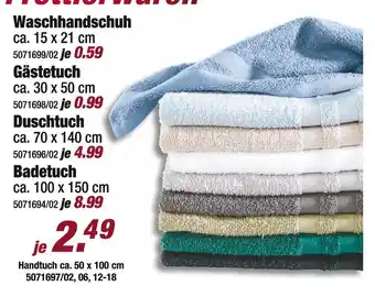 Poco Waschhandschuh, gästetuch, duschtuch, handtuch oder badetuch Angebot