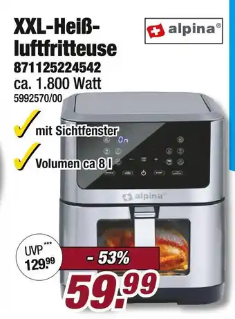 Poco Alpina xxl-heißluftfritteuse Angebot