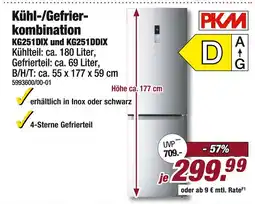 Poco Pkm kühl-/gefrierkombination kg251dix und kg251ddix Angebot