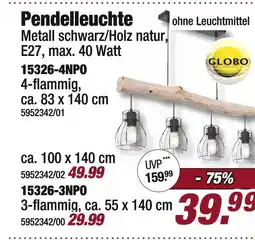 Poco Globo pendelleuchte 15326-4npo oder 15326-3npo Angebot