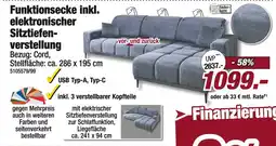 Poco Funktionsecke inkl. elektronischer sitztiefenverstellung Angebot