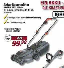 Poco Kraft akku-rasenmäher kx-arm 1832 lisolo Angebot