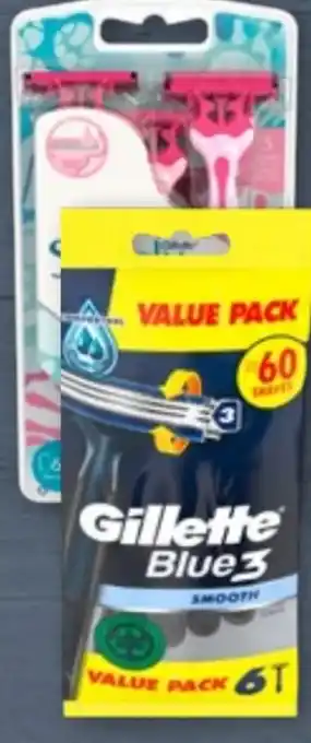 Aldi Nord Gillette Blue 3 Smooth Einwegrasierer Angebot