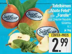E-Center SanLucar Tafelbirnen ,,Abate Fetel" oder,,Forelle" Angebot