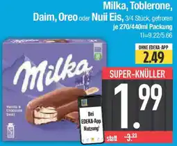 E-Center Milka, Toblerone, Daim, Oreo oder Nuii Eis Angebot