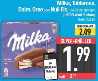 E-Center Milka, Toblerone, Daim, Oreo oder Nuii Eis Angebot