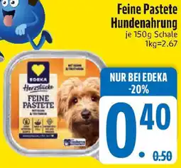 Edeka EDEKA Herzstücke Feine Pastete Hundenahrung Angebot