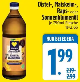 Edeka EDEKA Herzstücke Distel-, Maiskeim-, Raps- oder Sonnenblumenöl Angebot