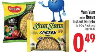 Edeka Yum Yum oder Reeva Instant Nudeln Angebot