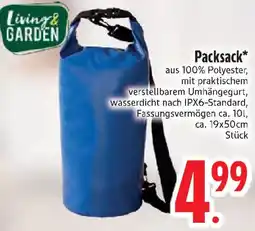 Edeka Living& garden Packsack Angebot