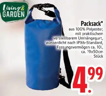 Edeka Living& garden Packsack Angebot
