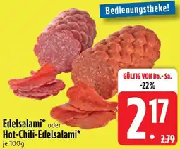 Edeka Edelsalami oder Hot-Chili-Edelsalami Angebot