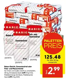 Hellweg Basic beton-estrich, zementmörtel oder putz- und mauermörtel Angebot