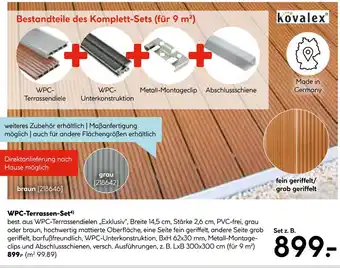 Hellweg Kovalex wpc-terrassen-set Angebot