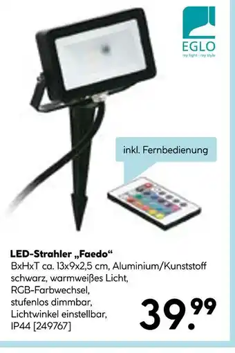 Hellweg Eglo led-strahler „faedo“ Angebot